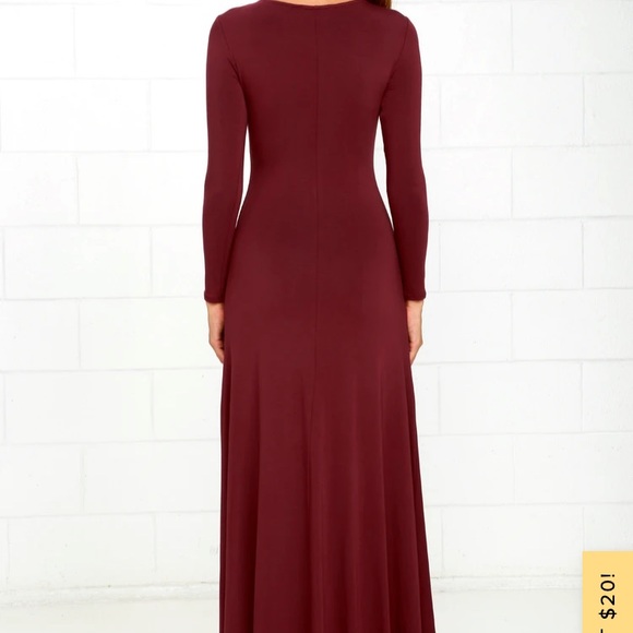 Lulu’s Burgundy Maxi Dress - Picture 4 of 9